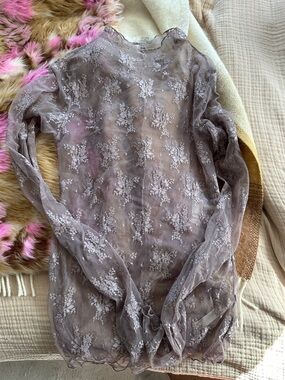 Free People sheer long sleeve